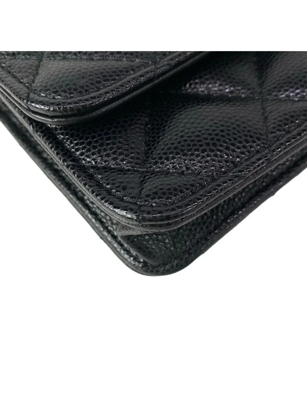Chanel Waist Pouch Quilted Black Mini Bag Chain Belt Matt Togo